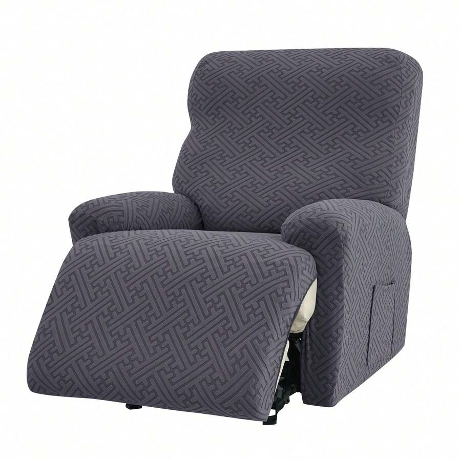 Recliner Sofa Cover - Split Jacquard Recliner Cover Solid Color