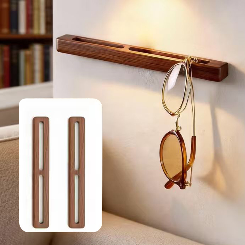 Home Cinema Glasses - 2pcs Wooden Wall Mounted Glasses Holder