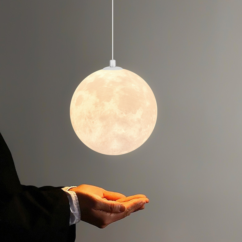 Home Cinema Glasses - Modern Creative Design Moon Pendant Light