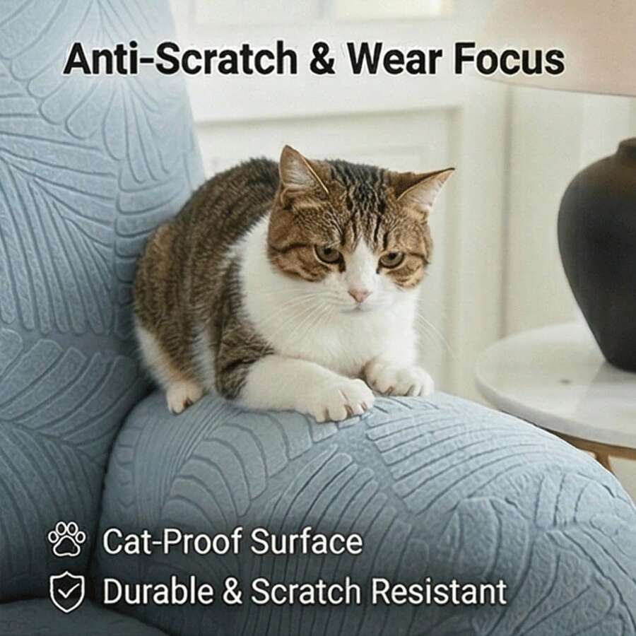 Recliner Sofa Cover - Premium 4-Piece Recliner Slipcover, High Stretch