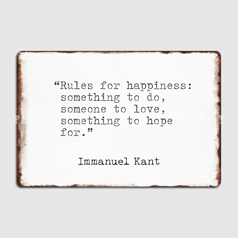 Home Cinema Quotes - Immanuel Kant Quotes Metal Sign Cinema