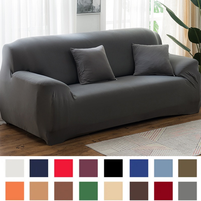 Recliner Sofa Cover - Solid Color 1/2/3/4 Seat Sofa Cover