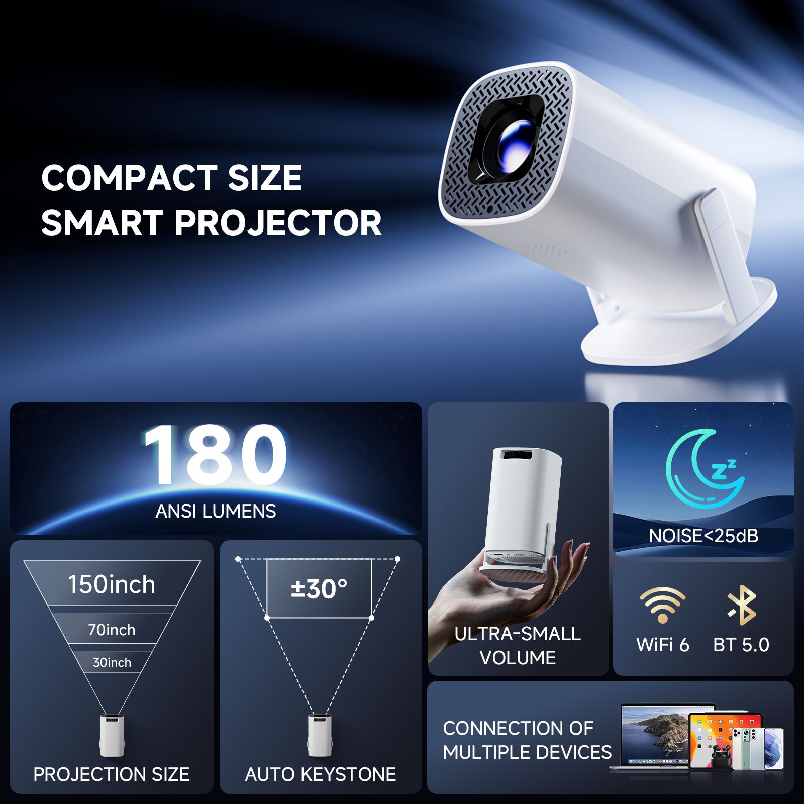 HONGTOP P30PRO Smart Mini Proj - Home Cinema Setup 评论和价格