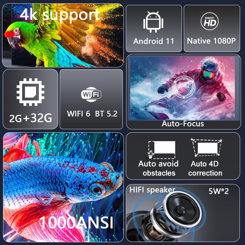 2025 Huaweishi L007  4K 1000AN - Home Cinema Setup 评论和价格