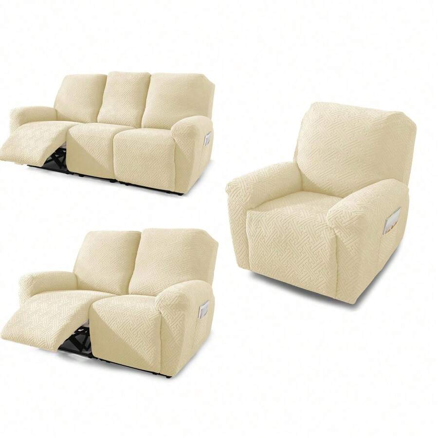Split Jacquard Recliner Cover  - Recliner Sofa Cover 评论和价格