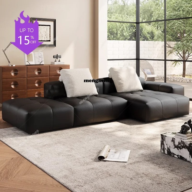 Nordic Leather Compressed Sofa - Home Cinema Room Design 评论和价格