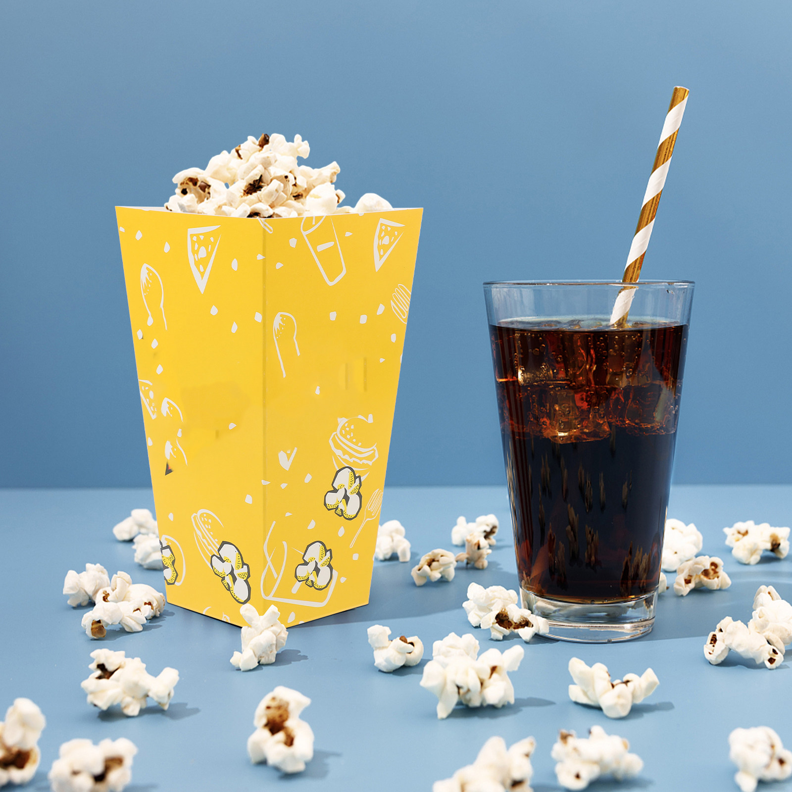 50Pcs Popcorn Box Paper Popcor - Home Cinema Today 评论和价格