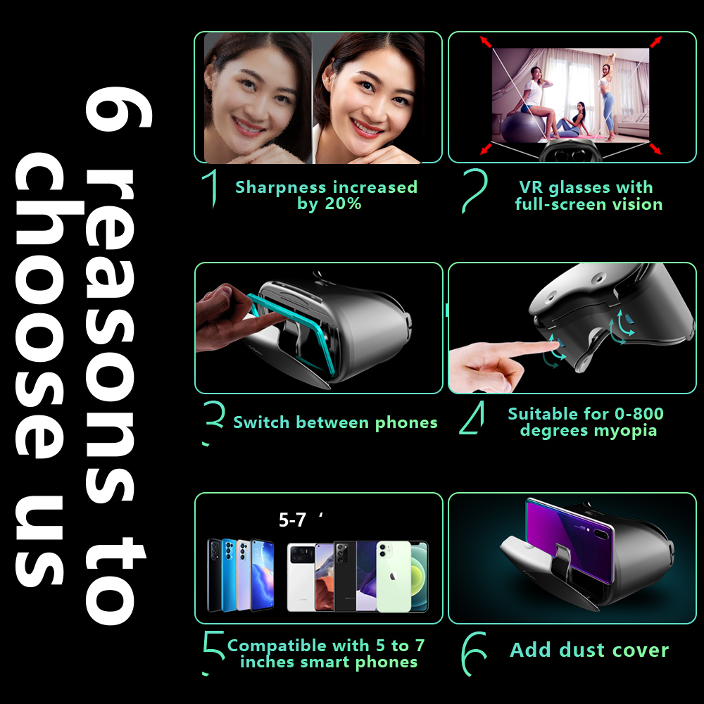 3D Virtual Reality VR Glasses  - Home Cinema Glasses 评论和价格