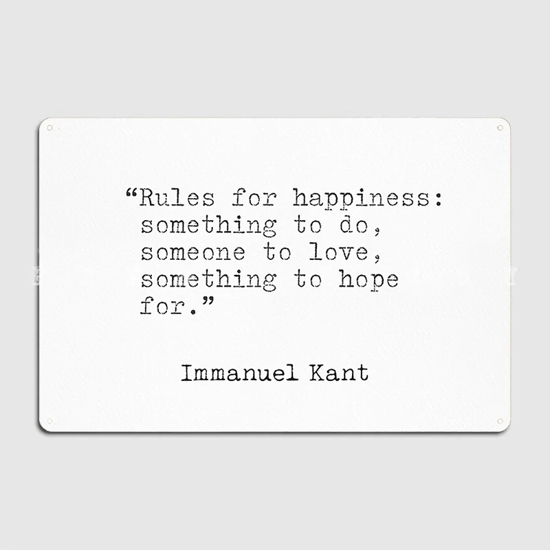 Immanuel Kant Quotes Metal Sig - Home Cinema Quotes 评论和价格