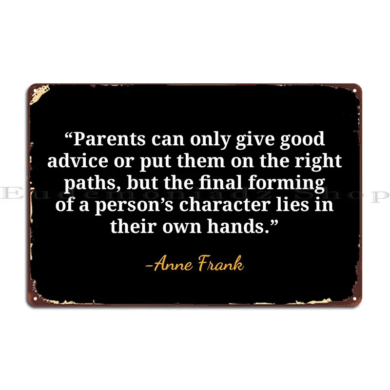 Anne Frank Quote Metal Plaque  - Home Cinema Quotes 评论和价格