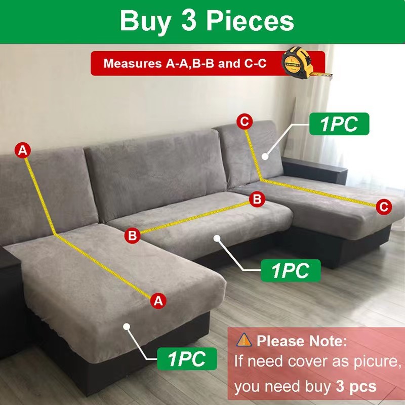 Solid Color 1/2/3/4 Seat Sofa  - Recliner Sofa Cover 评论和价格