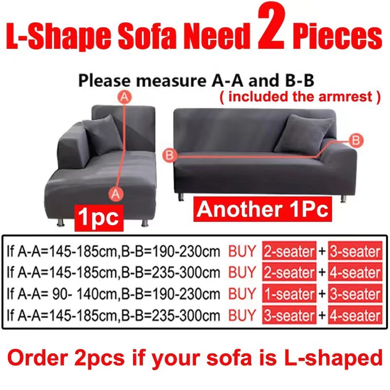 Solid Color 1/2/3/4 Seat Sofa  - Recliner Sofa Cover 评论和价格