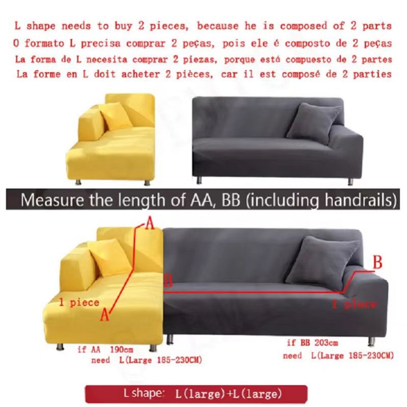 Solid Color 1/2/3/4 Seat Sofa  - Recliner Sofa Cover 评论和价格
